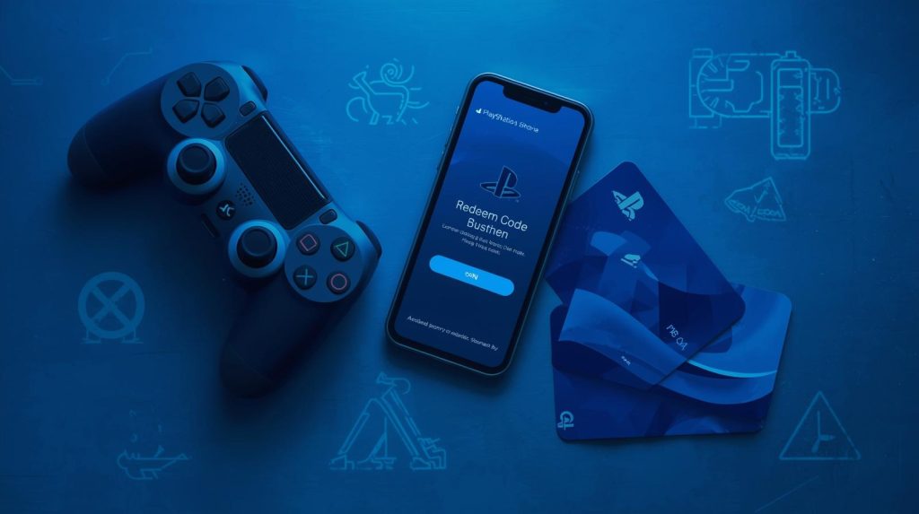 100 PSN gift card codes free — digital PlayStation codes collection and verified reward methods illustration.