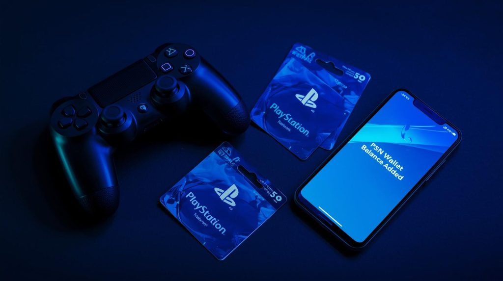100 PSN gift card codes free — digital PlayStation codes collection and verified reward methods illustration.